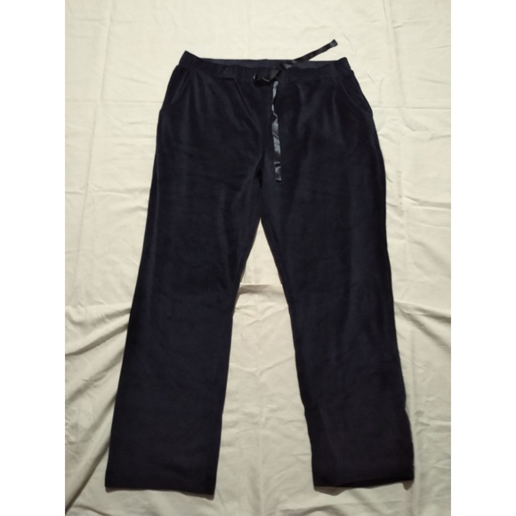 A7 Pants - Pants Women's Navy EUC Velour, Drawstring Waist